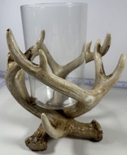 Faux Deer Antler Rustic Candle Holder Thanksgiving Fall Autumn Country Decor 10” picture