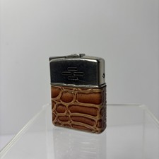 Vintage 1950s Rare Champ-O-Matic Pocket Lighter Austria Crocodile Wrap RARE picture