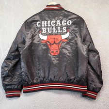 JH Design NBA Chicago Bulls Varsity Jacket 11-12 Kid XL Bred picture