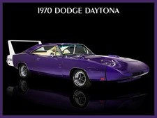 1970 Dodge Daytona in Purple & White NEW Metal Sign: 12x16