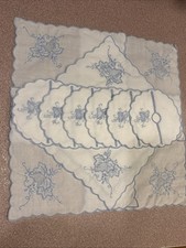 NWOT Madeira Set, (6) Organdy Cocktail Napkins (6) Cordial Glass Slippers picture