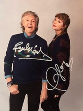 Taylor Swift, Paul McCartney Signed Autographs 8x10