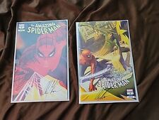 The Amazing Spiderman #1 (2018)ALEX ROSS VARIANT SDCC SIGNED SET OF 2 LTD 100... picture