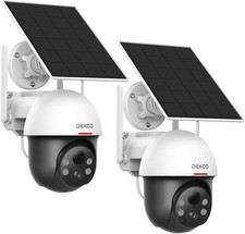 Security Cameras Wireless Outdoor, Solar Powered, True 2K, 2-Pack picture