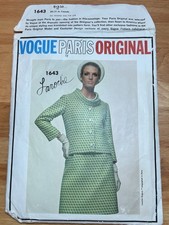1966 Vogue Paris Original Laroche Pattern Bust 36 Large Envelope w Labels picture