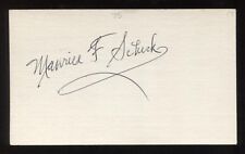 Maurice Morrie Schick Signed 3x5 Index Card Autographed Vintage Baseball  picture