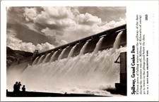 Grand Coulee Dam Spillway RPPC 1915 J. Boyd Ellis Washington Real Photo Postcard picture