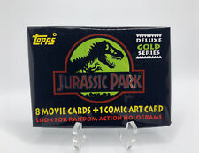 1992 Topps Jurassic Park Deluxe Gold Series Trading  Card Single Pack - Sealed picture