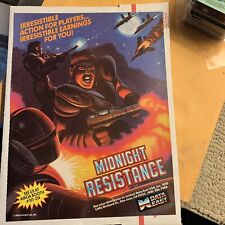 Original 1989 Bo 11- 8.5'' midnight resistance data east ARCADE GAME FLYER picture