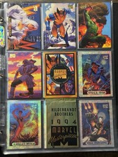 1994 Marvel Masterpieces 140 Card Full Set, 9/9 Power Blast, 10/10 Silver Holo picture