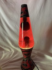 VTG Spencer’s Schylling Tribal Red Black The LAVA Lamp 4518 Purple Wax Red Liq picture