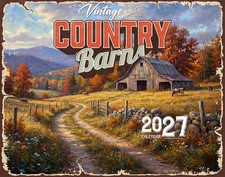 2027 Vintage Country Barns Wall Calendar – 16-Month Farm Art (FREE SHIPPING) picture
