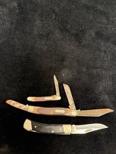 Lot of 3 Schrade USA Vintage Pocket Knives Old Timer 8OT 108OT Uncle Henry LB5 picture