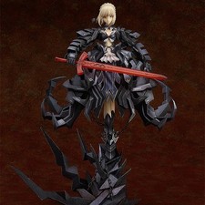 Fate Zero Saber Arturia Pendragon 23cm Black PVC Anime Action Figure Model Toy picture