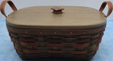 Longaberger 2007 American Craft Basket Wood Lid Protector 13 Inch picture