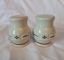 Longaberger Pottery Woven Traditions Red Salt & Pepper Shakers picture