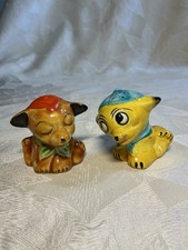 Vintage 1950s Anthropomorphic Dog Salt & Pepper Shakers Japan Kitsch Excellent picture