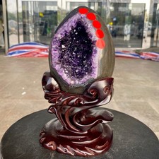 2.73LB Natural amethyst Dinosaur egg Quartz Crystal specimen healing picture