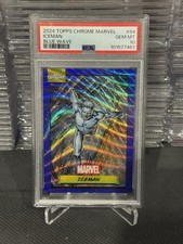 Iceman PSA 10 2024 Topps Chrome Marvel #84 Blue Wave /150 X-Men First Year picture