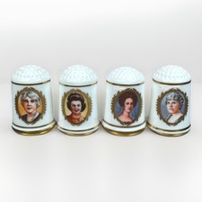 Franklin Mint First Ladies Thimbles Betty Ford Lou Hoover Florence Harding 4 Lot picture