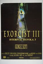 THE EXORCIST III 3 Orig YU movie poster 1990 GEORGE C SCOTT WILLIAM PETER BLATTY picture