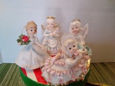 Lot Of 4 Vintage Kitsch Lefton Ladies Girls Figurines picture
