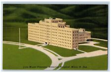 Minot North Dakota Postcard John Moses Veterans Memorial Hospital c1940 Vintage picture