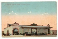 Ciudad Juarez Mexico Mexican Market El Mercado C1905 Postcard 1909 Postmark picture