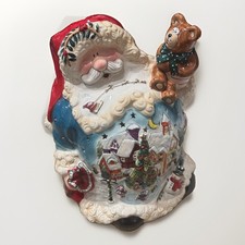 Blue Sky Clayworks Heather Goldminc Spirit Of Christmas Santa Tea Light Holder picture