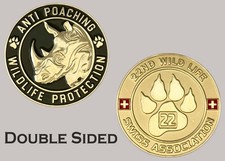 Anti Poaching Wildlife Protection 22nd Swiss Challenge Coin J#17 picture