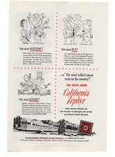 VTG Western Pacific Lines 1951 Print Ad Feather River Route California Zephyr picture