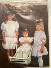 Victorian Style Childrens Dress Sewing Pattern Size 6-10 Years Vintage 80s Uncut picture