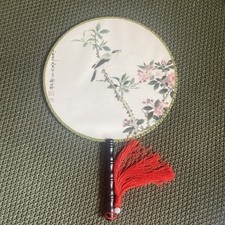 Vintage Chinese paper Fan Signed And Dated By Artist Xie Zhiliu, 1979 picture