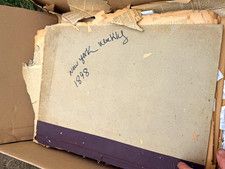 New York Weekly 1898 Bound Volume Newspaper Lot / Scrapbook of Pages picture