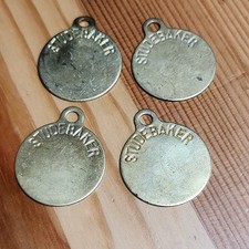 Vintage Studebaker Brass Set of 4 Tool checkout tags picture