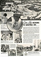 1937 Saratoga Spa Vintage Print Ad Springs New York NY picture