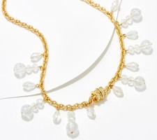 Kirks Folly Crystal Rain Magentic Goldtone Necklace picture