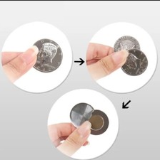 Magic Trick Gimmick Half Dollar Magnetic Flipper Coin Close Up Magician Tool T11 picture