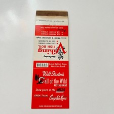 Walt Stanton's Call of the Wild Restaurant Vintage Matchbook Cover TMB50-4 picture
