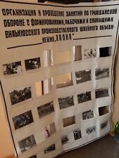 Huge Soviet bunker civil defense poster picture