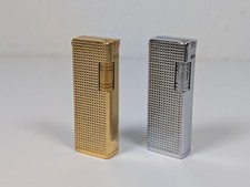 Lot Of 2 Vtg SOLON Gold & Silver Tone Lighter Korea UNTESTED  picture