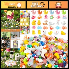 Barydat 800 Pcs Mini Resin Animals Figures Bulk Miniature Garden Accessories for picture