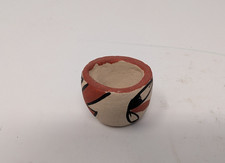 Vintage Jemez Pueblo Micro Miniature Pottery Pot Signed PC Jemez NM picture