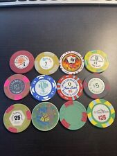 (12) Puerto Rico Casino Chips Vintage Chips $1 $5 $25 picture