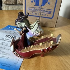 2 Bradford Exchange Disney Villains Shoe Ornaments Set NEW COA  Gothel & Vanessa picture