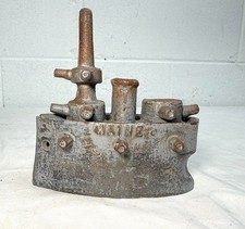 Antique Cast Iron Still Bank Maine Battleship Grey Iron Casting Co 1847 - 1903 picture
