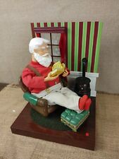 Gemmy Santa Claus 2002 Animated Singing Christmas Figurine Fireplace picture