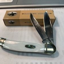 Vintage Rough Rider RR044 2 Blade Copperhead Mother of Pearl Knife New in Box picture