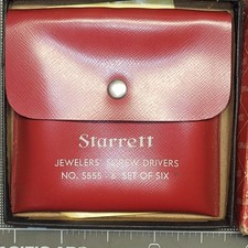 Starrett No. S555-6 Set of Six Jewelers' Screw Drivers w/Pouch USA picture