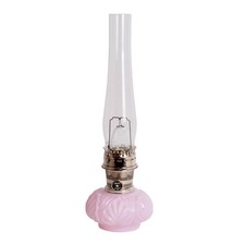 Aladdin Genie II Oil Lamp, Indoor Emergency Lighting, Pink Glass, Nickel Burner picture
